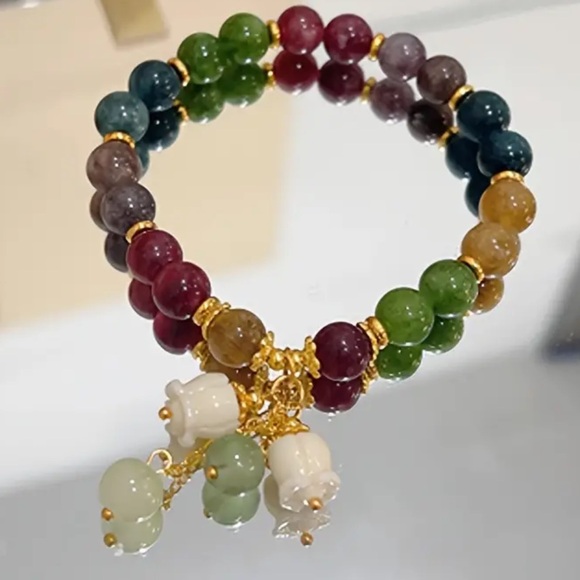 Rainbow tourmaline bracelet - Picture 1 of 4